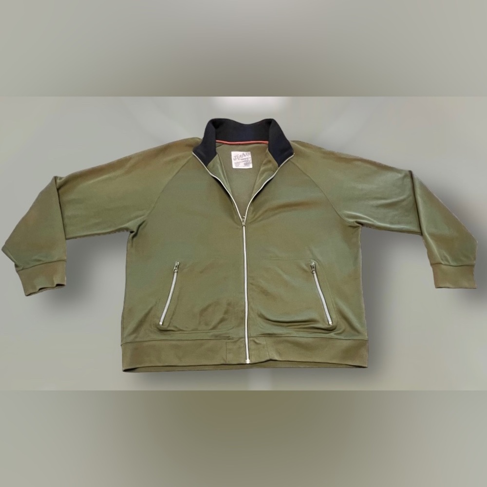 🥈Old Navy Army Green Zip-Front Track Jacket